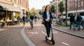 VelociTech 350W Pro Scooter Removable Battery - lifestyle commuter scooter persona