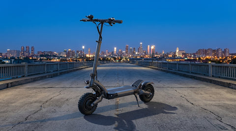 VelociTech Adult Electric Scooter Commuter - lifestyle product photography