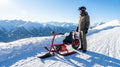 VelociTech Electric Snowmobile Off-Road Sled - lifestyle product photography
