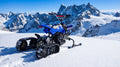 VelociTech electric snowmobile on powder snow