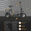 VelociTech Electric Scooter with Pet Basket - rear view