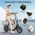 VelociTech 819W Family Electric Scooter with Seat - rear view