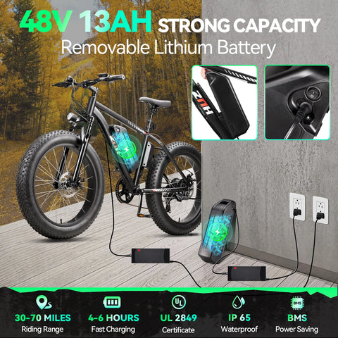 VelociTech 1000W Long Range E-Bike 50mi - alternate view