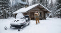 VelociTech Electric Snowmobile All-Terrain - lifestyle alternate persona