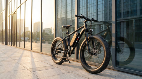VelociTech 1000W e-bike in urban morning setting