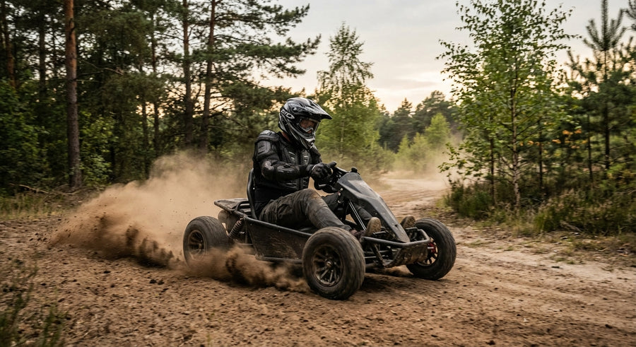 VelociTech Drift Go Kart Off-Road Adult - lifestyle action photography