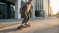 VelociTech Electric Skateboard 350W with Remote - lifestyle product photography