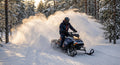 VelociTech Electric Snowmobile All-Terrain - lifestyle action photography